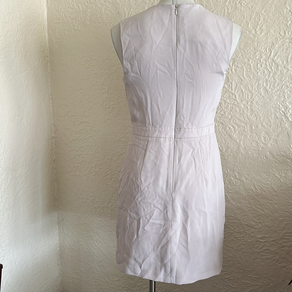 Topshop Pale Dove Gray Crossover Front Envelope Hem Dress  6 - Picture 9 of 16